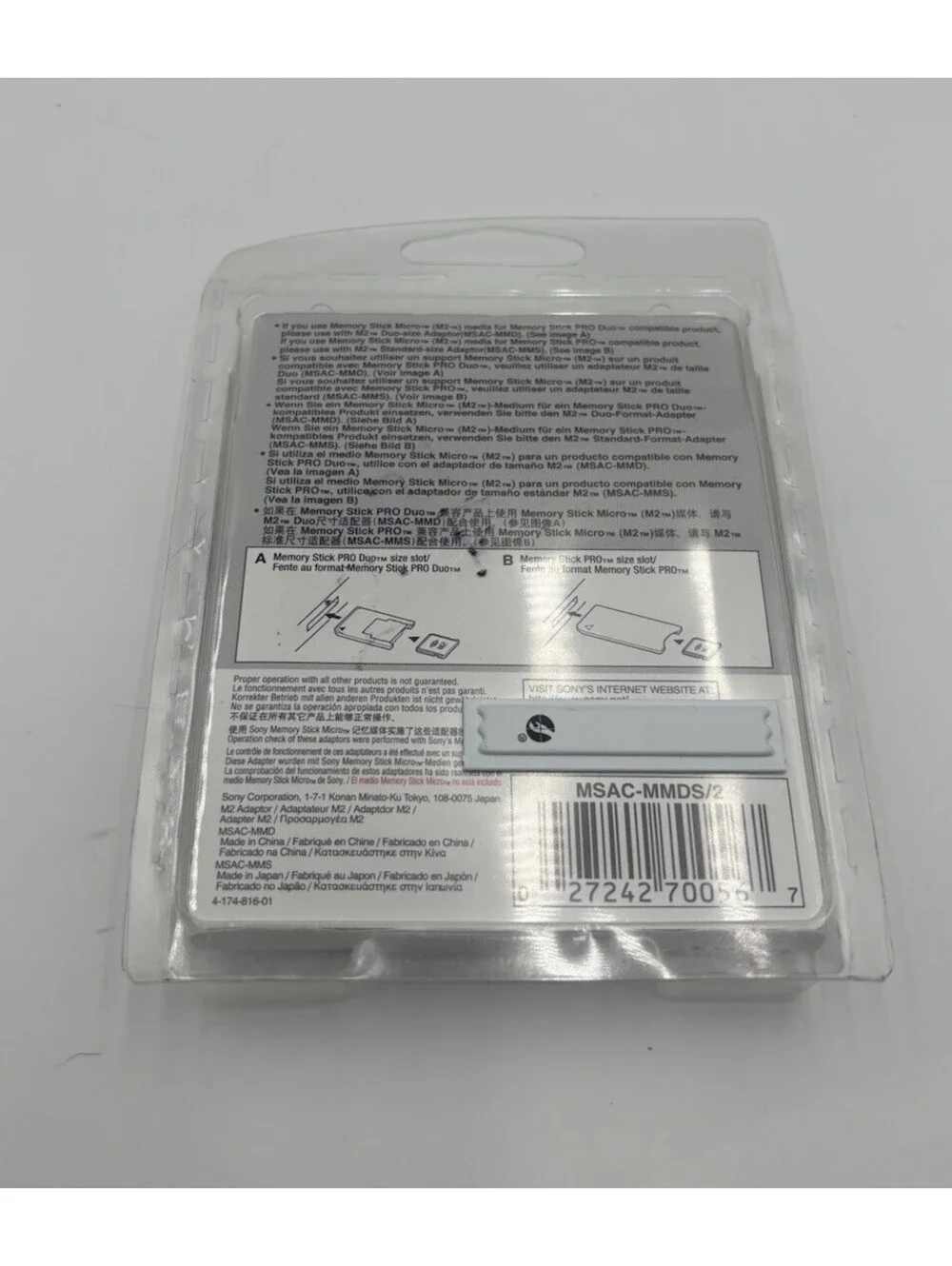 Sony Memory Stick Micro M2 Duo Adaptor MSAC-MMDS